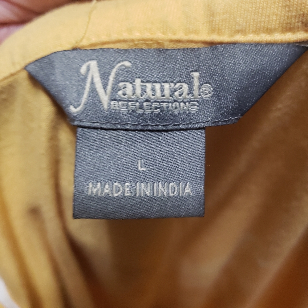 Natural Reflections Yellow and White Midi Dress - Picture 4 of 5